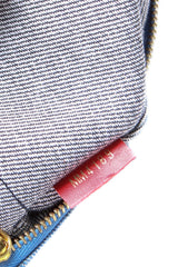 Pochette Patchwork Neverfull avec dragonne - Damier Denim Bleu