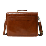 Cognac Executive Leather Messenger Bag