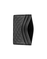 Porte-cartes en cuir gaufré GG Canvas noir