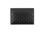 Porte-cartes en cuir gaufré GG Canvas noir