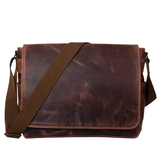 Rugged Vintage Leather Messenger Bag