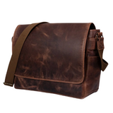 Rugged Vintage Leather Messenger Bag