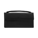 Sleek Black Leather Clutch