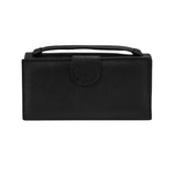 Sleek Black Leather Clutch