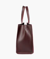 Black with burgundy color multi compartment satchel bag