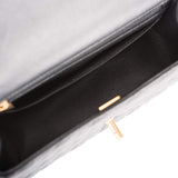 Chanel Rectangular Mini Flap Bag with Top Handle Black Lambskin Antique Gold Hardware