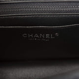 Chanel Mini Rectangular Flap Bag Black Lambskin Light Silver Hardware