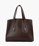Dark brown color  multi compartment satchel bag
