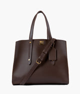 Dark brown color  multi compartment satchel bag