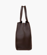 Dark brown color  multi compartment satchel bag