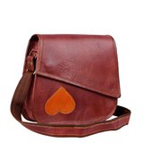Heartline Asymmetric Leather Bag