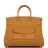 Hermès Birkin 35cm Désert/Sésame Swift et Toile Canvas "Cargo" Accastillage Palladium