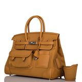 Hermès Birkin 35cm Désert/Sésame Swift et Toile Canvas "Cargo" Accastillage Palladium