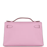 Hermes Kelly Pochette Mauve Sylvestre Swift Palladium Hardware