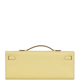 Hermes Kelly Cut Jaune Poussin Epsom Palladium Hardware