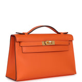 Hermes Kelly Pochette Orange Verso Swift Gold Hardware