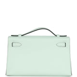 Hermes Kelly Pochette Vert Peppermint Swift Palladium Hardware