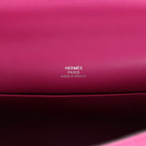 Hermes Kelly Pochette Rose Pourpre Swift Palladium Hardware