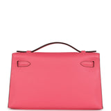 Hermès Commande Spéciale (HSS) Kelly Pochette Rose Azalée Epsom Bijouterie Dorée