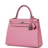 Hermes Kelly Sellier 25 Pink 5P Verso Madame Palladium Hardware