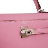 Hermes Kelly Sellier 25 Pink 5P Verso Madame Palladium Hardware