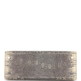 Hermes Kelly Sellier 25 Ombre Varanus Salvator Lizard Palladium Hardware