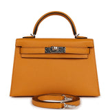 Hermes Kelly Sellier 20 Moutarde Chevre Palladium Hardware
