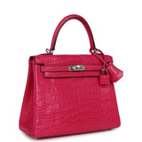 Hermès Kelly Retourné 25 Alligator Mat Framboise Accastillage Palladium