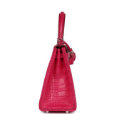 Hermès Kelly Retourné 25 Alligator Mat Framboise Accastillage Palladium