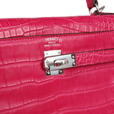 Hermès Kelly Retourné 25 Alligator Mat Framboise Accastillage Palladium