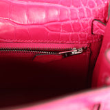 Hermès Kelly Retourné 25 Alligator Mat Framboise Accastillage Palladium