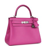 Hermès Kelly Retourné 28 Magnolia Evercolor Palladium Hardware