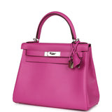 Hermès Kelly Retourné 28 Magnolia Evercolor Palladium Hardware