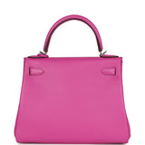 Hermès Kelly Retourné 28 Magnolia Evercolor Palladium Hardware