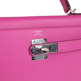 Hermès Kelly Retourné 28 Magnolia Evercolor Palladium Hardware