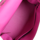 Hermès Kelly Retourné 28 Magnolia Evercolor Palladium Hardware