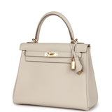 Hermes Kelly Retourne 25 Craie Togo Gold Hardware