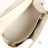 Hermès Kelly Sellier 25 Autruche Béton Bijouterie Palladium