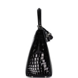 Hermès Kelly Sellier 25 Crocodile Niloticus Noir Brillant Finition Palladium