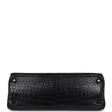 Hermes Kelly Retourne 32 SO Crocodile Niloticus Noir Mat Clous Dorés Noirs
