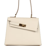 Hermes Kelly Sellier en Desordre 20 Craie Epsom Gold Hardware
