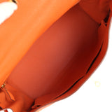 Hermes Kelly Retourne 35 Orange Togo Bijouterie Dorée
