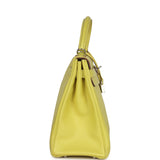 Hermes Kelly Retourne 32 Lime Candy Epsom Palladium Hardware