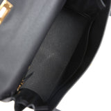 Hermès Kelly Retourné 28 Cuir Togo Noir Finitions Dorées