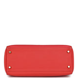 Hermes Kelly Retourne 28 Rouge Pivoine Togo Gold Hardware
