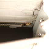 Hermès Kelly Retourné 25 Alligator Mat Béton Finition Or