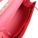 Hermès Kelly Sellier 25 Rose Azalée Epsom Bijouterie Palladium