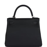 Hermès Kelly Retourné 28 Noir Togo Quincaillerie Palladium