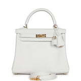 Hermes Kelly Retourne 25 Neuf Blanc Swift Accastillage Doré
