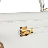Hermes Kelly Retourne 25 Neuf Blanc Swift Accastillage Doré